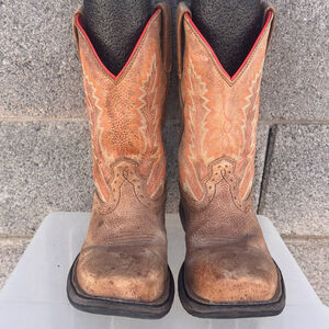 Shyanne Brown & Orange Cowboy Western Boots Size 9- 10